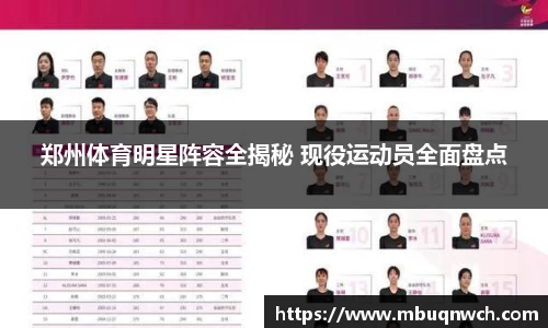 郑州体育明星阵容全揭秘 现役运动员全面盘点