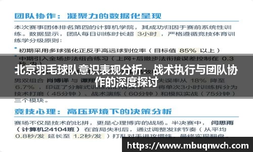北京羽毛球队意识表现分析：战术执行与团队协作的深度探讨